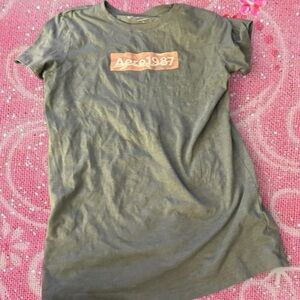 Aeropostale Olive Green 'Aero 1987' Short Sleeve Tee